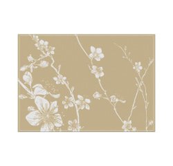 Mantel Individual Flor Abstracta Beige