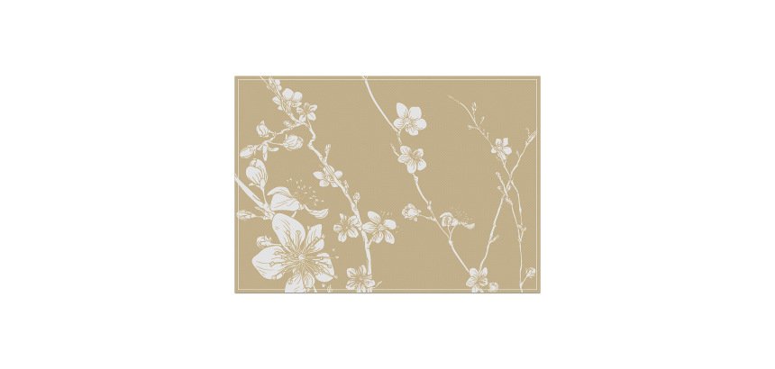 Mantel Individual Flor Abstracta Beige