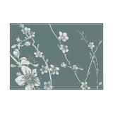 Sets De Table Fleurs De Cerisier Japonais Abstraites Vertes