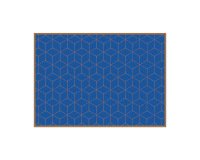 Mantel Individual Hexágono Azul-Marrón