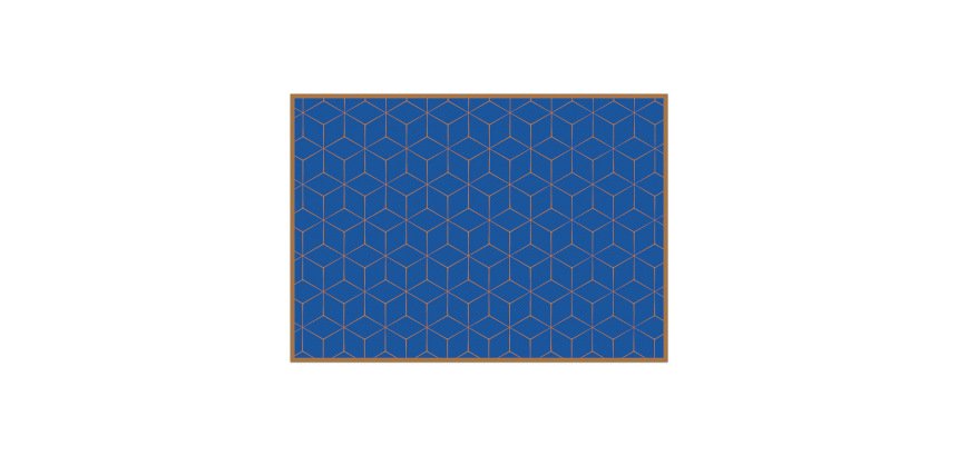 Sets De Table Hexagone Bleu-marron