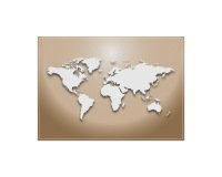 Mantel Individual Mapa del Mundo Beige