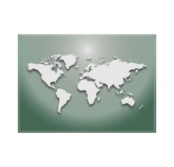 Mantel Individual Mapa del Mundo Verde