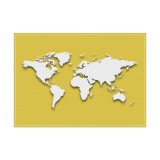 Sets De Table Carte Du Monde Jaune