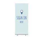 Set Completo Roll-Banner Económica 85 Regístrese aquí Azul Inglés