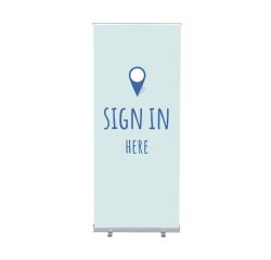 Set Completo Roll-Banner Económica 85 Regístrese aquí Azul Inglés