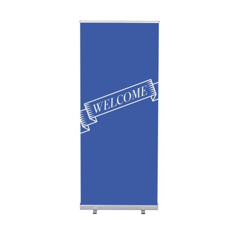 Set Completo Roll-Banner Económica 85 Bienvenida Azul Inglés