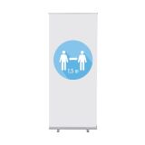 Set Completo Roll-Banner Económica 85 1,5 Metros de Distancia Blanco