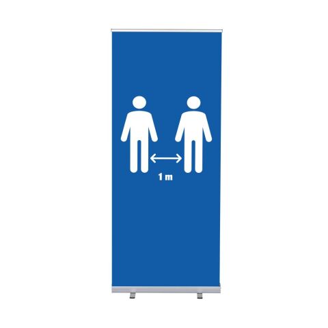 Set Completo Roll-Banner Económica 85 1 Metro de Distancia Azul