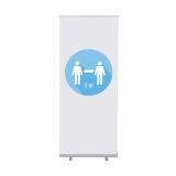 Set Completo Roll-Banner Económica 85 1 Metro de Distancia Blanco