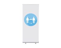 Set Completo Roll-Banner Económica 85 1 Metro de Distancia Blanco