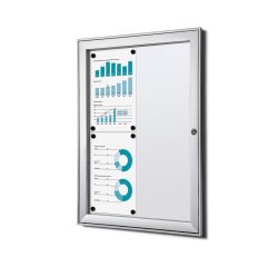 Vergrendelbaar Notitiebord Indoor B1 Brandwerend Zilver 4x A4