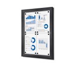 Vergrendelbaar Notitiebord Indoor Zilver 4x A4 RAL7016