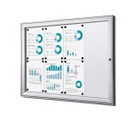 Indoor Lockable Showcase Silver B1 Fire Rated 8x A4