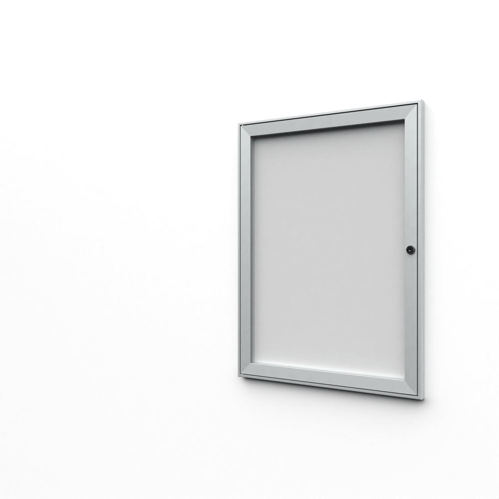 Indoor Lockable Showcase Silver B1 Fire Rated 8x A4