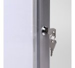 Indoor Lockable Showcase Silver B1 Fire Rated 8x A4