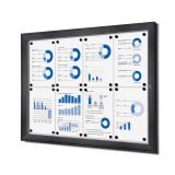 Vitrine d'affichage intérieur cadre aluminium anthracite
