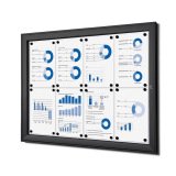 Vitrine d'affichage intérieure fond acier laqué cadre aluminium SCS
