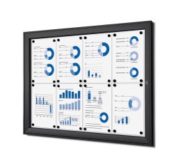 Tablón De Anuncios Interior SCS 8x A4 Negro