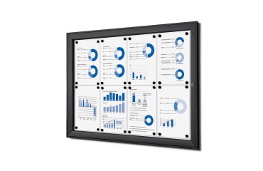 Tablón de Anuncios Interior SCS 8x A4 Negro