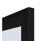 Vitrine d'affichage intérieure fond acier laqué cadre aluminium SCS