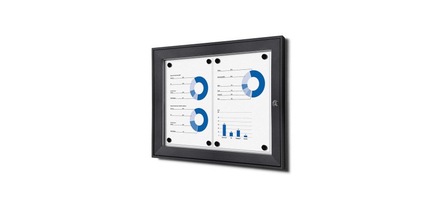 Tablón De Anuncios Magnético 2x A4 Antracita