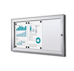Vergrendelbaar Notitiebord Indoor B1 Brandwerend Zilver 3x A4