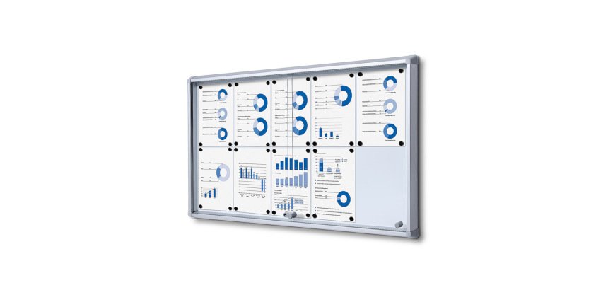 Vitrine Intérieure Verrouillable avec Portes Coulissantes SCSL 10x A4
