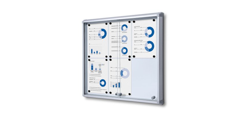 Vitrine Intérieure Verrouillable avec Portes Coulissantes SCSL 6x A4