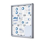 Vitrine d'affichage intérieur avec porte coulissante cadre aluminium ignifuge SCSL