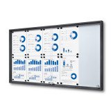 Vitrina Interior Magnética Slim con Puertas Correderas 10 x A4 Antracita