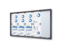Vitrina Interior Magnética Slim con Puertas Correderas 10 x A4 Antracita