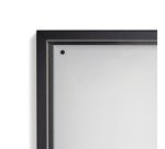 Vitrine d'affichage intérieur Slim fond acier laqué porte coulissante