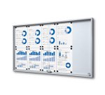 Vitrine d'affichage intérieur Slim fond acier métal