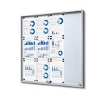 Vitrine d'affichage intérieur Slim fond acier métal