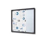 Indoor Lock. Showcase Slid.Doors Slim 6xA4 RAL 7016