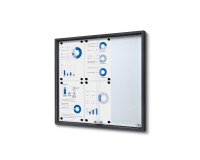 Vitrina Interior Magnética Slim con Puertas Correderas 6 x A4 Antracita
