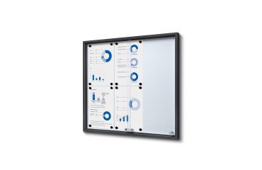 Vitrina Interior Magnética Slim con Puertas Correderas 6 x A4 Antracita