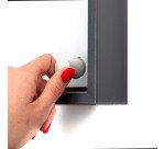 Indoor Lock. Showcase Slid.Doors Slim 6xA4 RAL 7016