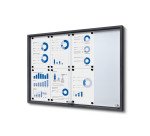 Vitrina Interior Magnética Slim con Puertas Correderas 8 x A4 Antracita