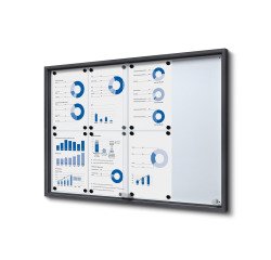 Indoor Lock. Showcase Slid.Doors Slim 8xA4 RAL 7016