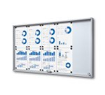 Vitrine d'affichage intérieur avec coins de sécurité cadre aluminium ignifuge