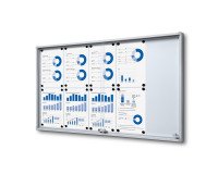 Vitrina Interior Magnética Slim con puertas correderas Con Esquinas De Seguridad 10 x A4