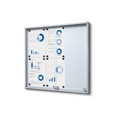 Vitrina Interior Magnética Slim con puertas correderas Con Esquinas De Seguridad 6 x A4