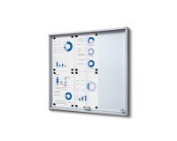 Vitrina Interior Magnética Slim con puertas correderas Con Esquinas De Seguridad 6 x A4