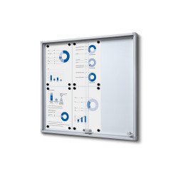 Abschließbarer Schaukasten Innen Mit Schiebetüren Slim mit Sicherheitsecken 6 x A4