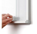 Indoor Lockable Showcase With Sliding Doors Slim With Safety Corners 8 x A4