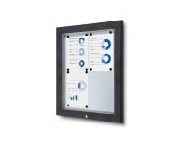 Vitrina Exterior Magnética 4x A4 Antracita