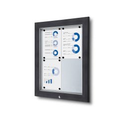 Vitrina Exterior Magnética 4x A4 Antracita