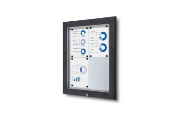 Vitrina Exterior Magnética 4x A4 Antracita